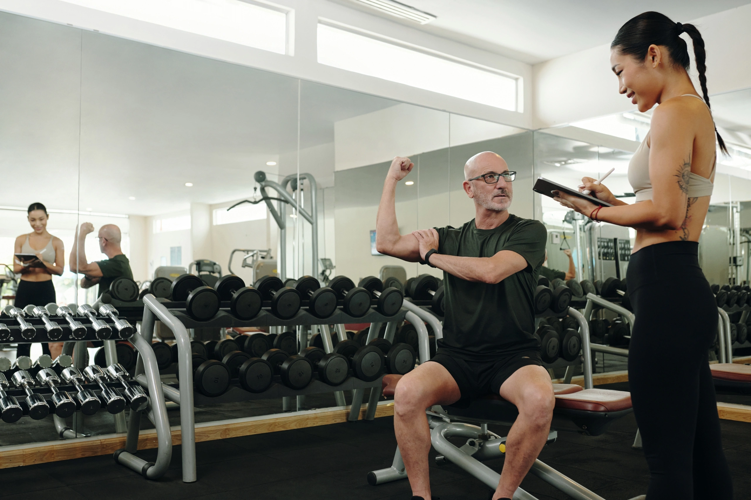 Training and Coaching Session in Modern Gym Setting